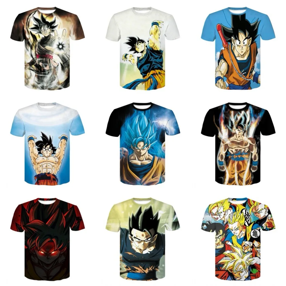 

New Arrivals Men/Women 3d T-shirt Print Winter Dragon Ball Quick Dry Summer Tops Tees Brand Tshirts