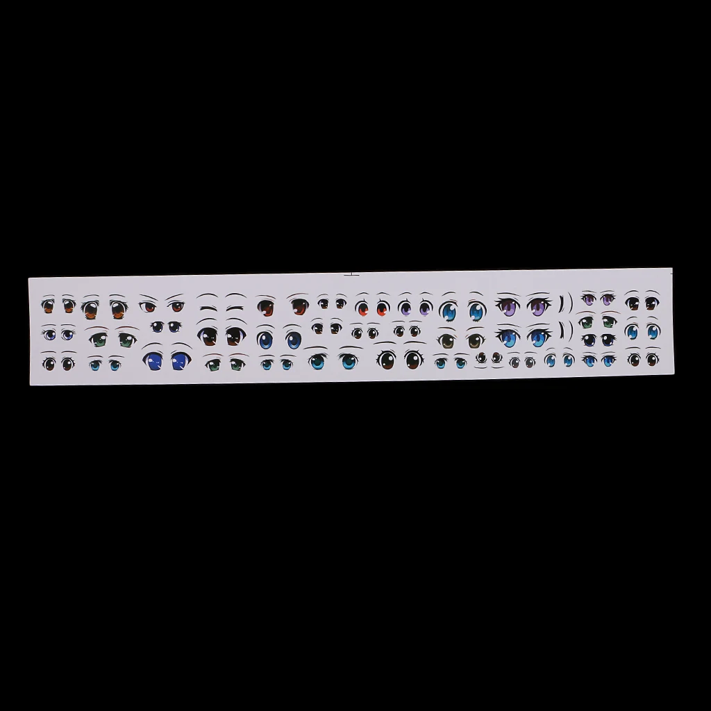 5 Sheets Assorted Eyes Stickers DIY Doll Accessories Cartoon Toy Eyes Cute Anime Figurine Dolls Eye Paster Face Clay Decals Mold