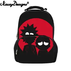 С рисунками из комиксов Рик и Морти ноутбук для мальчиков и девочек Школьный рюкзак Тетрадь сумка ранец Детский мягкий ремешок Mochila