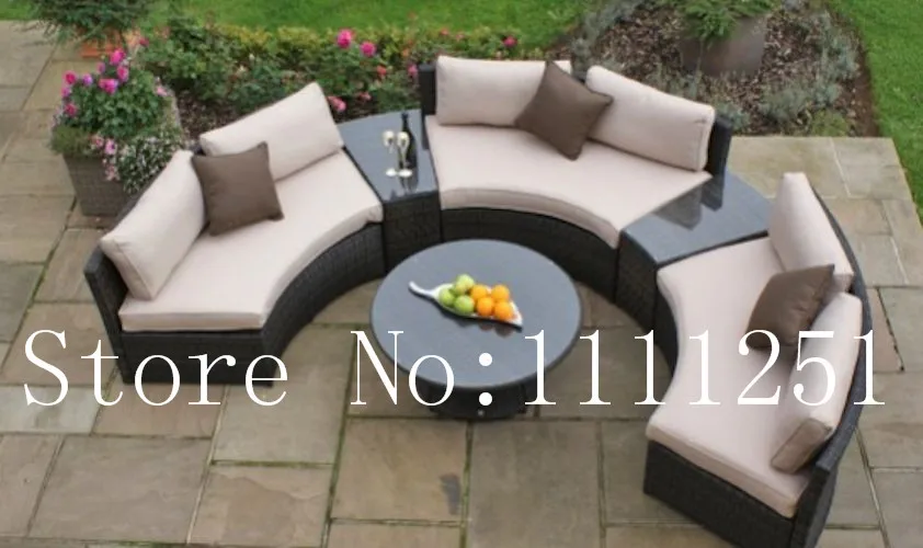 Maze Rattan Half Moon Sofa Set Garden Furniture Maze Rattan Half Moon Sofa Set Garden