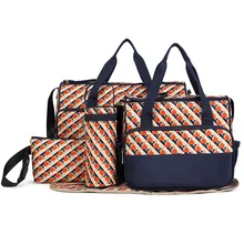5pcs/sets Multifunction Mummy Diaper Bag Large Capacity Stroller Organizer For Mothers Women Messenger Nappy Bags+Changing Mat