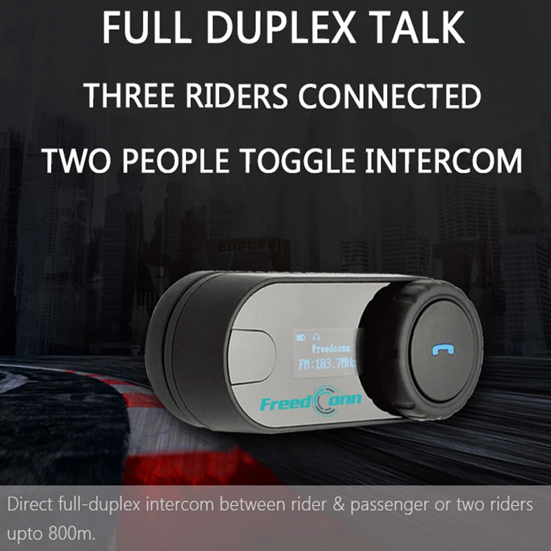 Шлем гарнитура FreedConn 2 шт. TCOM-SC BT Bluetooth мотоциклетный шлем домофон для 3 Rider+ FM радио+ мягкие наушники