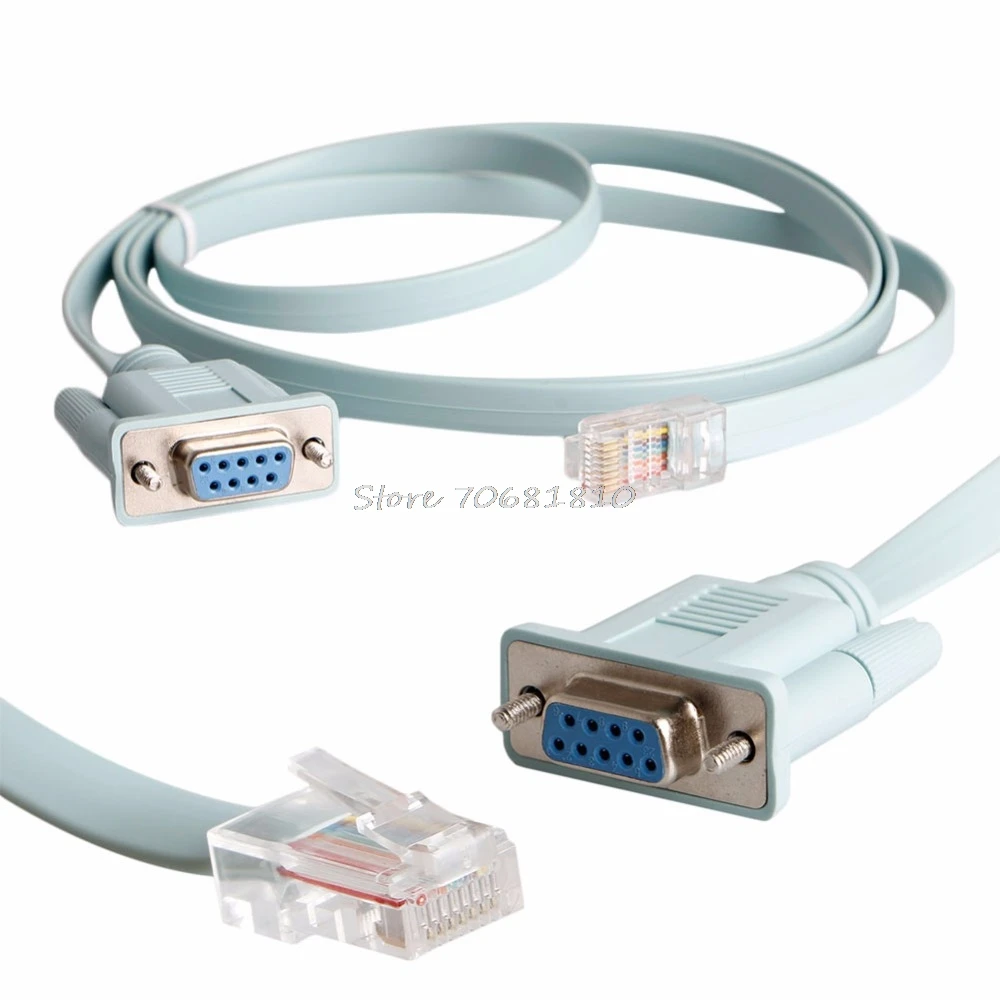 Cat5e RJ45 CAT6 to RS232 DB9 Console Cable Adapter for Router