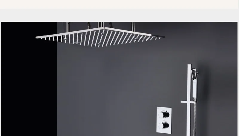 Ceiling Dart Concealed Embedded Wall Multi-Function Thermostatic Shower Shower Set with Lifting Rod Ceiling Spray Shower (10)