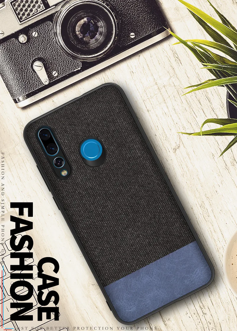 For Huawei Nova 4 Case New Full protection Hybrid PU Cloth TPU Business Dark Gentleman Case For Huawei Nova 4 Case17