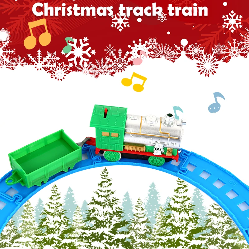 2019 крутой музыкальный железнодорожный поезд пластиковый Рождественский подарок Железнодорожный автомобиль для подарок на день рождения