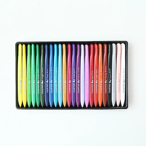 24 colors ROWBOE милые канцелярские треугольный мелок детских рисунков кисть для граффити 12/18/24/36 трусы разных цветов для малышей возраста от crayon - Цвет: 24 colors