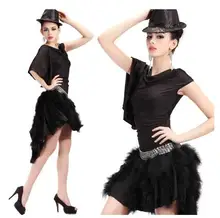 Latin dance clothing new fashion charm Slim fold beads hand-fringed skirt set dance clothes square dance clothing game