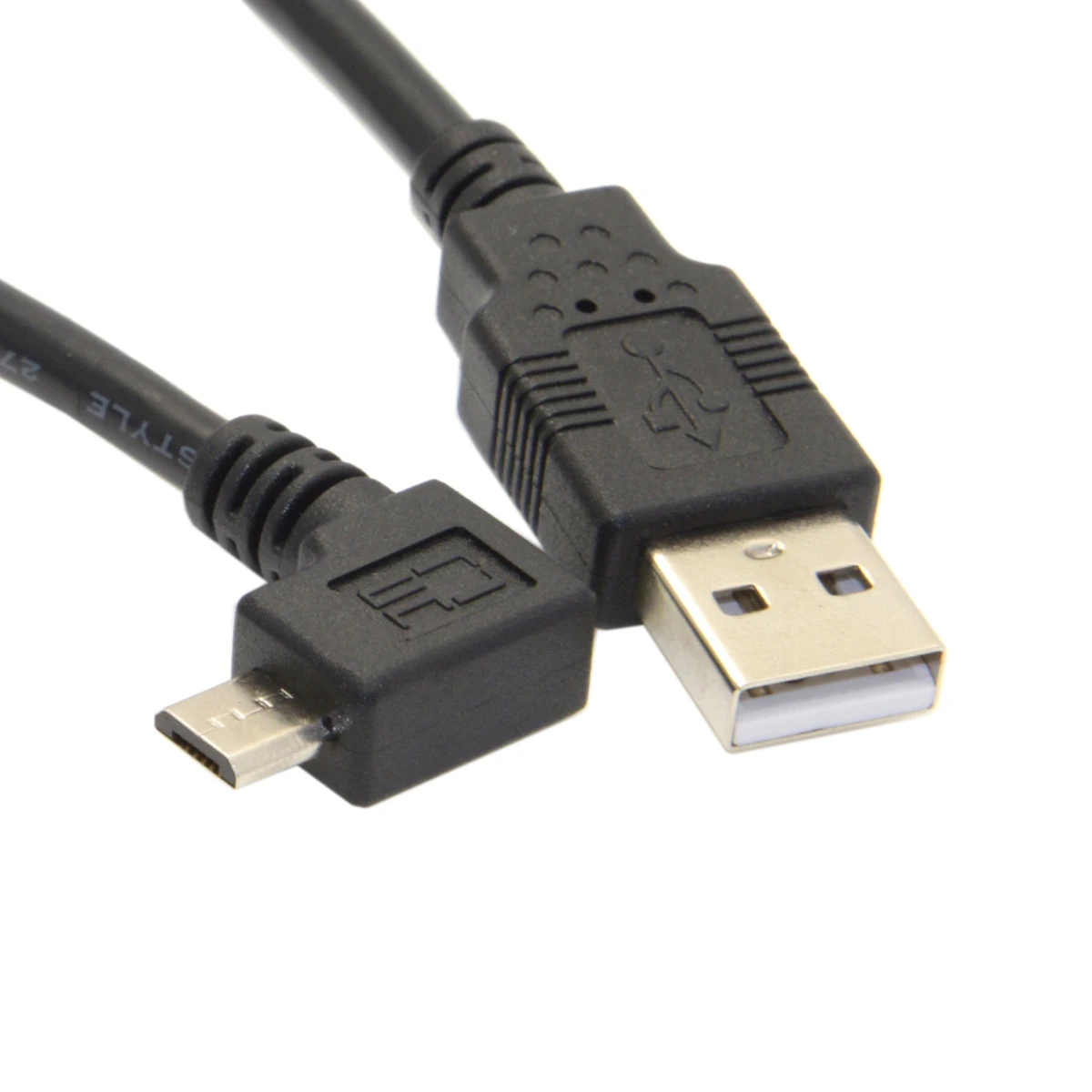 

CYDZ Left Angled 90 Degree Micro USB Male to USB 2.0 Data Charge Cable for Cell Phone & Tablet 5m 16ft