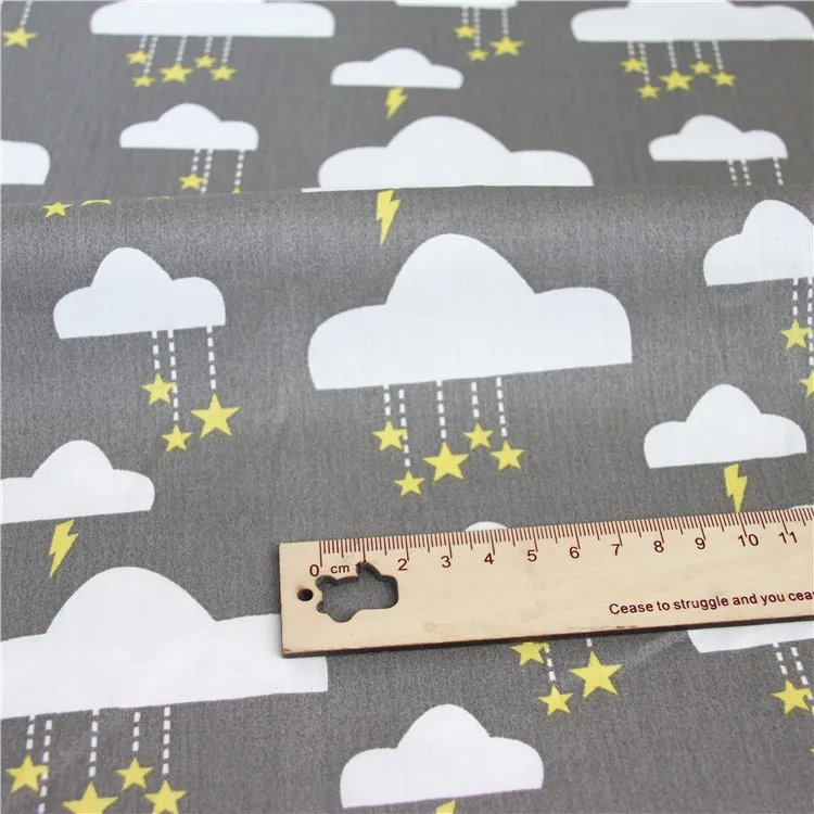 Печатные облака детский хлопковый саржевый ткань по метру DIY шитье одеяло Скрапбукинг ткани рукоделие материал для кукол