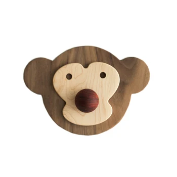 

Wood Monkey Wall Coat Rack Children House Wall Decoration Wooden Huge