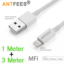 MFi Сертифицированный 1 м 3 м 8 Pin USB кабель для синхронизации данных и зарядки для iPhone SE 5S 6s 6 7 8 plus IOS 8 9 для iPad/iPod шнур