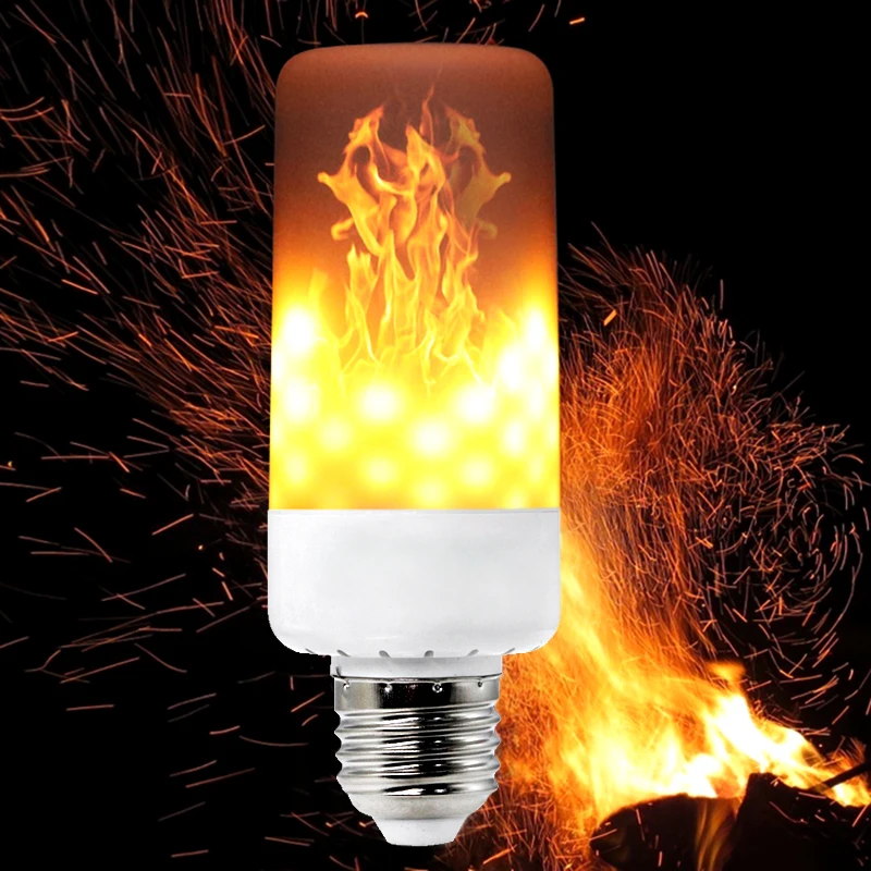 YWXLight E27 E26 B22 3 режима светодиодный эффект пламени лампочки 6 Вт AC 110V 220V творческие огни мерцающие декоративные лампы