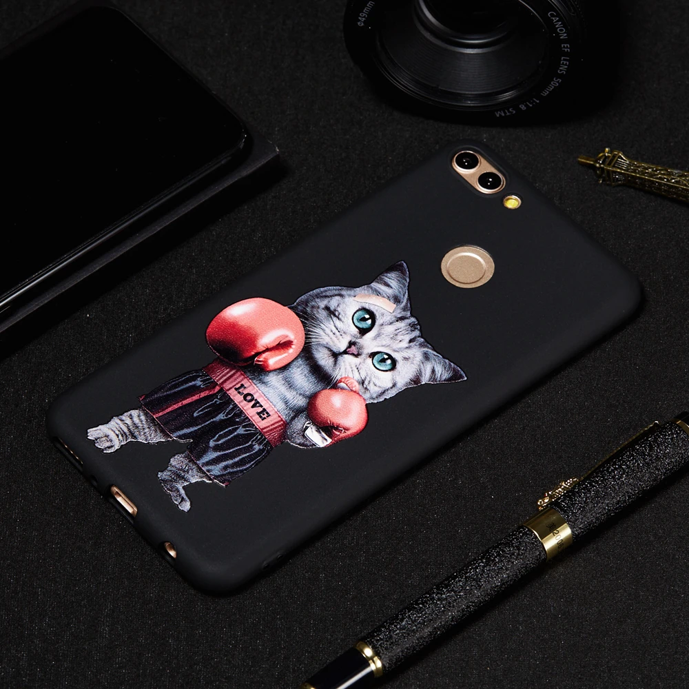 Owl Cartoon Case for Huawei Y9 2018 Cases Coque for Huawei Y7 prime Y9 2018 2017 Enjoy 7S 8 9 Plus Honor 7C P Smart TPU Cover (3)