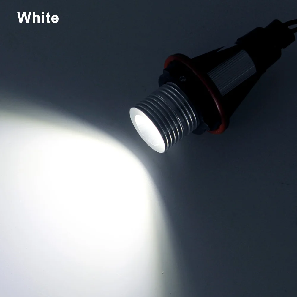 2 шт. Автомобильный светодиодный габаритный светильник в виде ангельских глаз, лампы дневного света, белый/красный/синий для bmw E39 E53 E61 E83 E63 - Цвет: Белый
