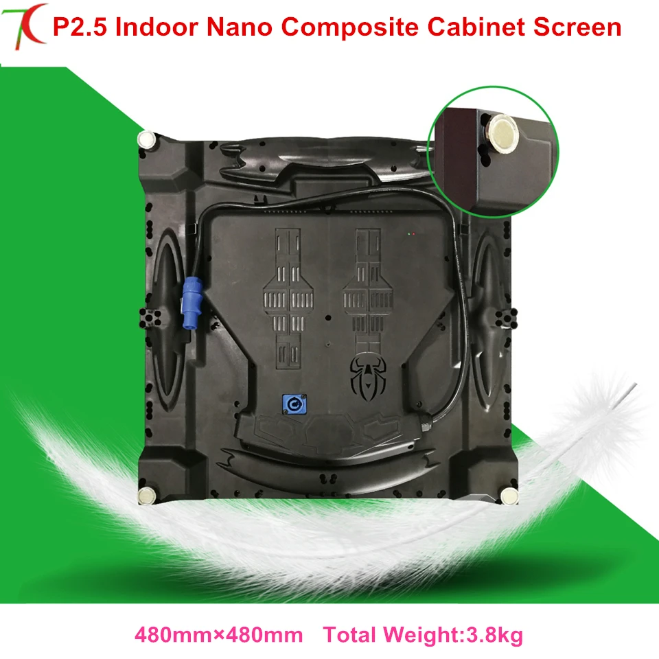 

Super light P2.5 nano composite cabinet screen use for rental or fix installation led display,