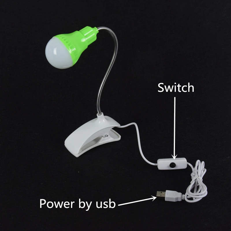 AIFENG портативная Светодиодная настольная лампа с питанием от usb dc 5 в 1 а/2 А зажимом
