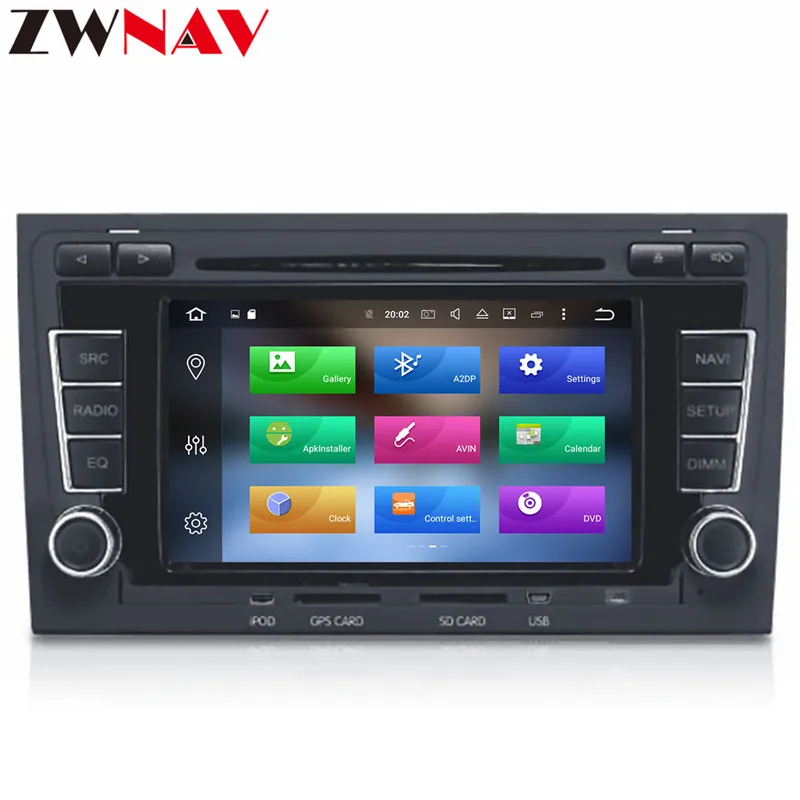 Perfect 2 Din Android 8.1 Car Multimedia Player GPS DVD Automovie head unit For Audi/A4/S4 /RS4 2002-2008 Radio stereo Octa Cores 4+32G 11
