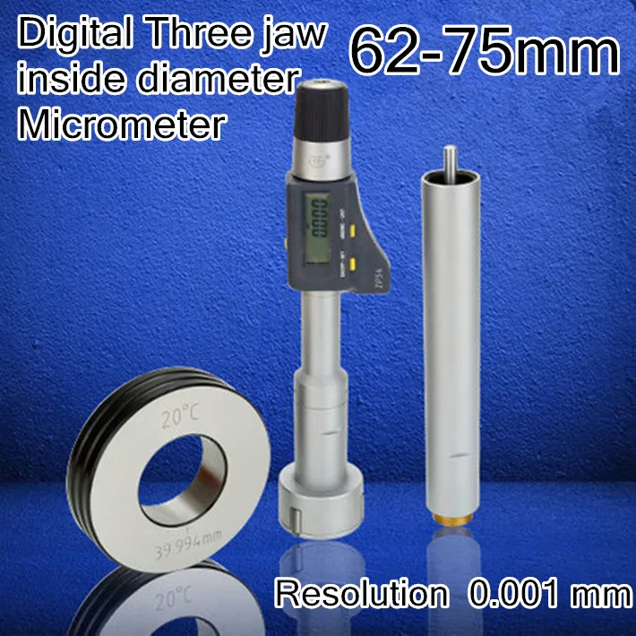 62 75mm Resolution 0.001 mm Digital display Three jaw inside diameter