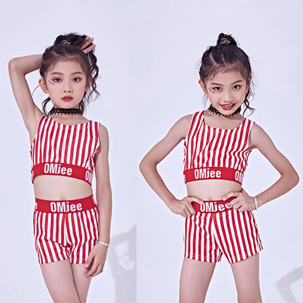 Hansber Kids Girls 2 Piece Workout Outfits Crop Top with Harem Pants Gymnastics/Hip Hop Dance/Running Clothes Sets