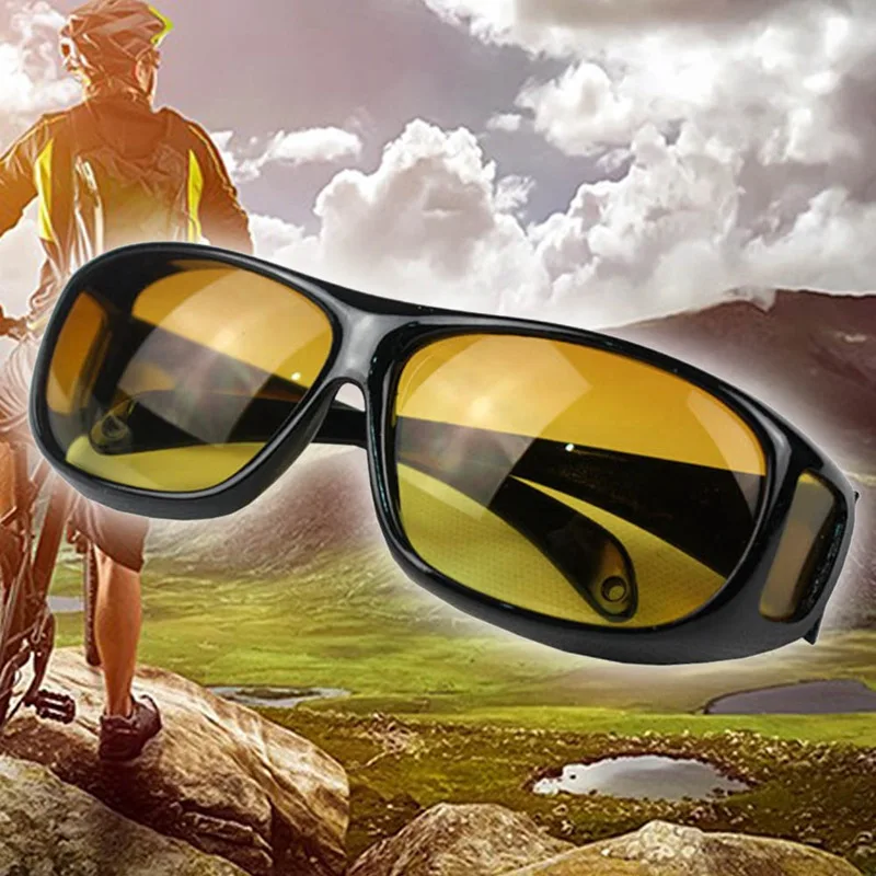 Car Driving Glasses Eyewear UV Protection Men Women Sunglasses Goggles HD Yellow Lenses Sunglasses Night Vision