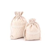 5 шт./лот 9,5x13 12x17,5 см сумки из натурального хлопка маленький мешочек со шнурком Подарочный мешок муслин амулеты ювелирные изделия упаковка сумки и сумки