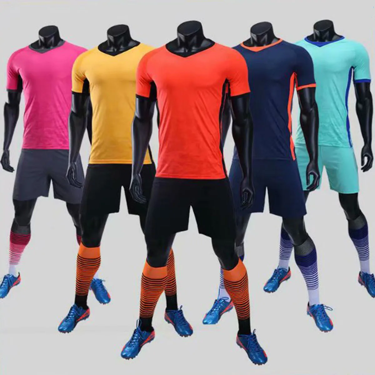 

19-20 new adult football jersey suit polyester jersey custom football clothing training breathable short-sleeved jersey