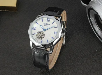 

Men's Watches Top Brand Automatic Mechanical Skeleton Stream Punk Dial Designed Fashion Men Watch Clock reloj hombre montre