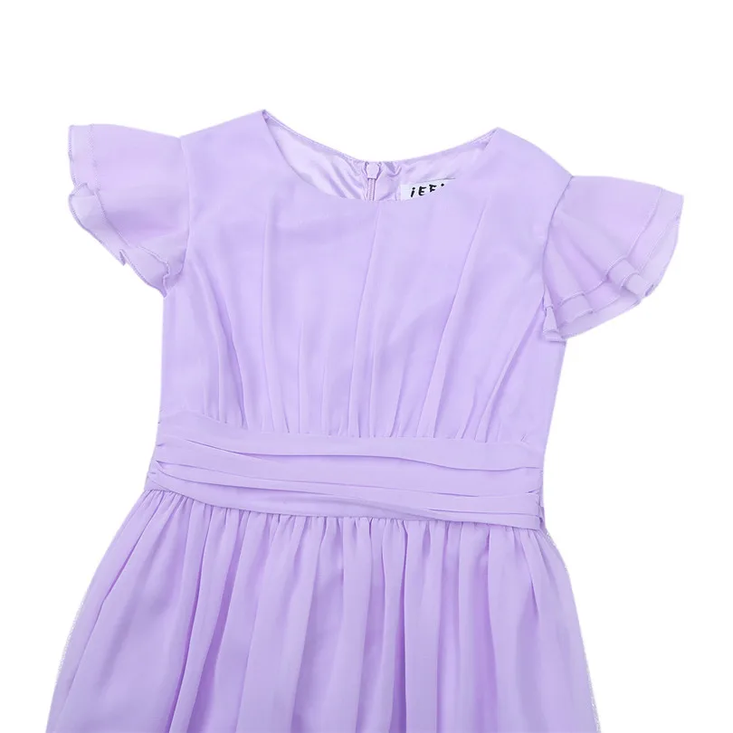 iEFiEL Sleeveless Kids Teenage Flower Girl Dress Floor Length Pageant Wedding Party Formal Occassion Wedding Girls Tulle Dress- HTB1OQMxhL2H8KJjy0Fcq6yDlFXaP