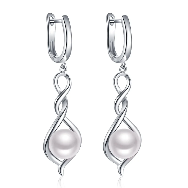 CAA027EB Pearl silver earring (2)