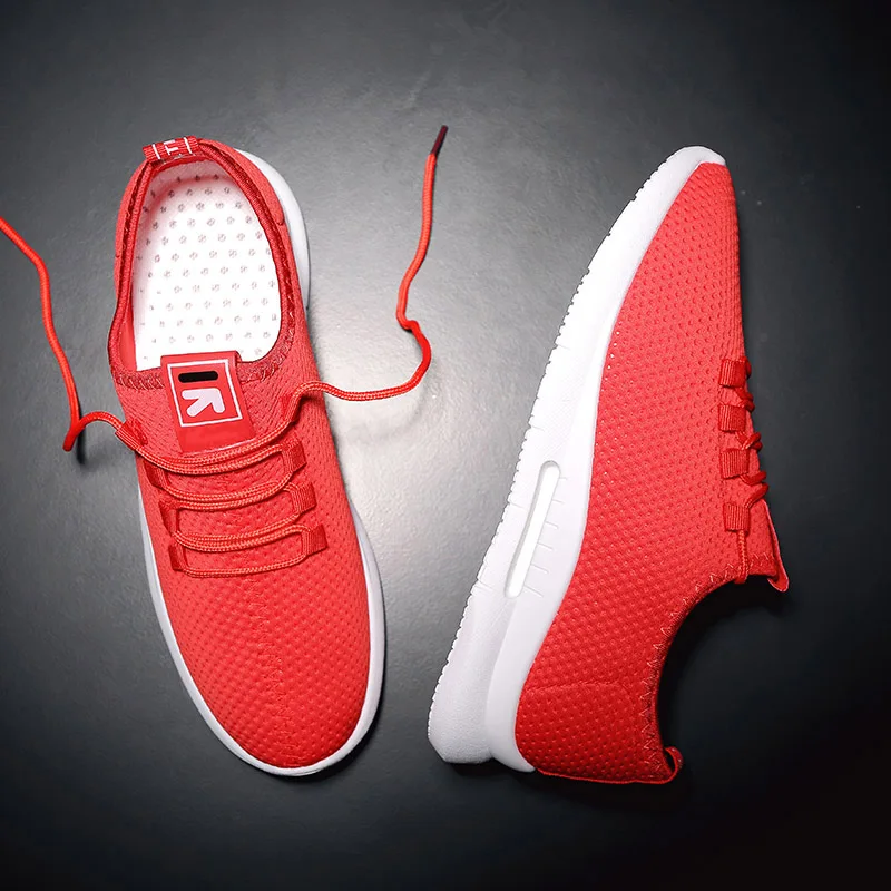 Weweya/сезон осень-зима; мужские кроссовки; крутые кроссовки для бега; удобные уличные спортивные кроссовки; мужская обувь на толстой подошве - Цвет: Red