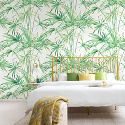 Скандинавские ветровые обои Ins Юго-Восточная Азия тропический лес пальмовое зеленое растение OSLON нетканые материалы гостиная спальня обои