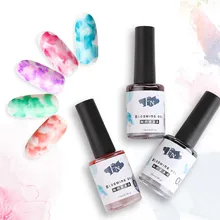 Gel unha polonês de base e top coat não é facilmente riscado Unha Polonês Conjunto Flor Unha Polonês Mármore Prego Tinta Aquarela y613(China)