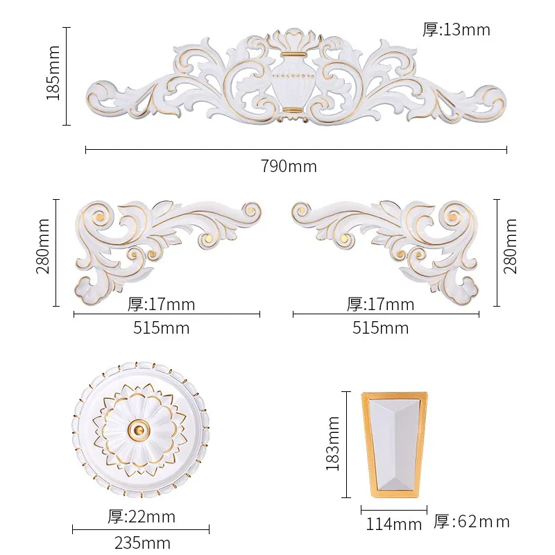 Европейский Римский колом задний план украшения стен угловой цветок мебель аппликация искусство аксессуары для дома Имитация дерева резные DIY