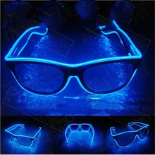 Gafas de sol con luz Led intermitente EL Wire, iluminación decorativa para Fiesta de Luces, regalo clásico, luz LED brillante, 1 ud.