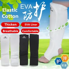 Эластичный хлопок EVA для взрослых и детей, каратэ, кикбоксинг, ММА, щитки для голени, колодки, Санда, защита для ног, защита голени, поддержка лодыжки