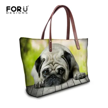 

FORUDESIGNS Animal Dog Women Handbag,Summer large Shoulder Bags,High Quality Handbags Ladies Designer Travel Beach Bags Woman