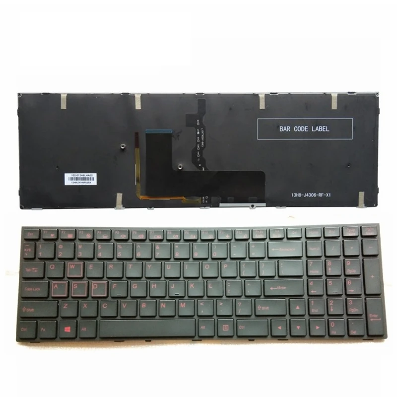 GZEELE US backlit laptop keyboard for Clevo N150SD N151SD N155SD N170SD Gaming Black Laptop Keyboar