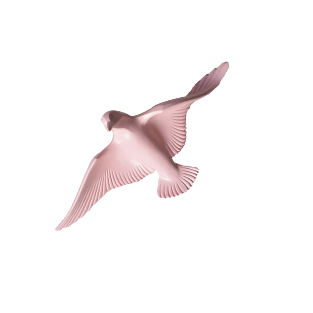 Home Decorative Resin 3D Handmade Flying Seagull Birds Crafts Wall Art Sculpture Hanging Decor