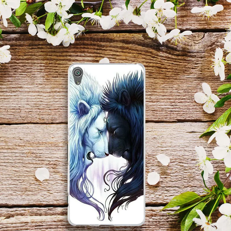 Милые животные лев тигр леопард для Sony Xperia E3 E5 T3 M2 M4 M5 XA XZ Z1 Z2 Z3 Z4 Z5 Compact Силиконовые