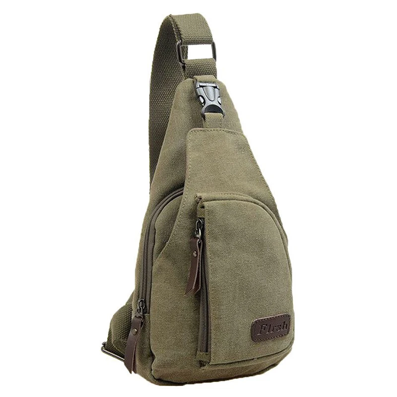 

Canvas Men Shoulder Bag Breast Pocket Crossbody Bag