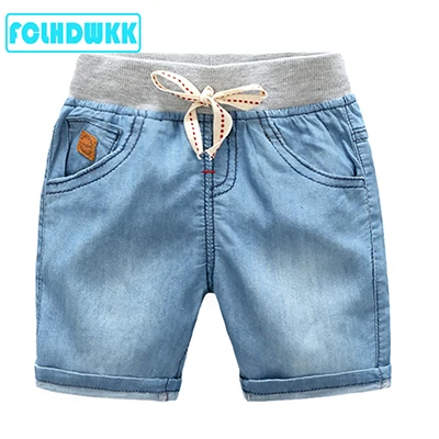 FCLHDWKK для детей от 2 до 8 лет Детские шорты для мальчиков брюки длиной до колена шорты джинсовые Девушки Дети летние пляжные свободные шорты Хлопковые Штаны - Цвет: Зеленый