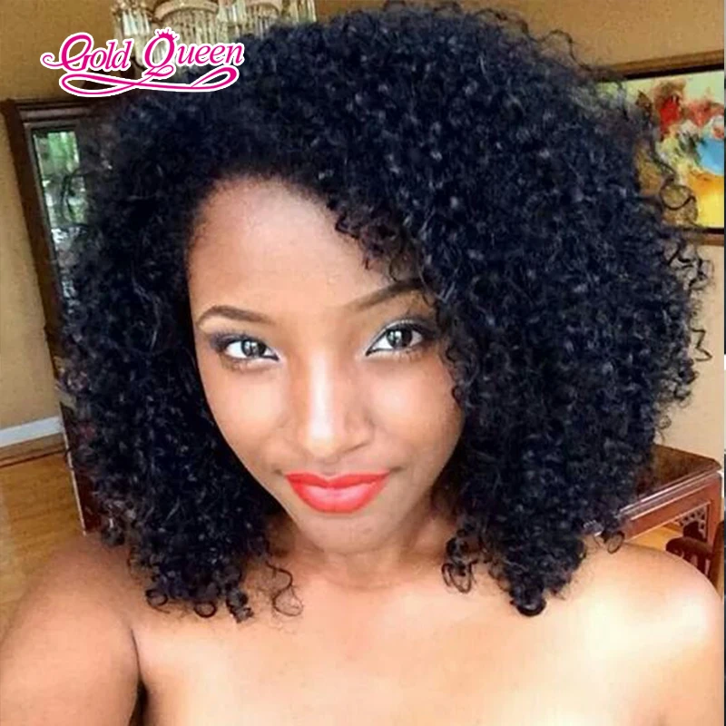 Beautiful Kinky Curly Afro Hair Afro Curl Full Lace Wig Lace Front Human Hair Wigs Curly 