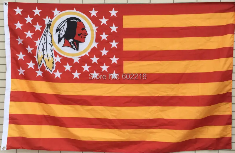 Washington Redskins with modified US Flagin Flags, Banners