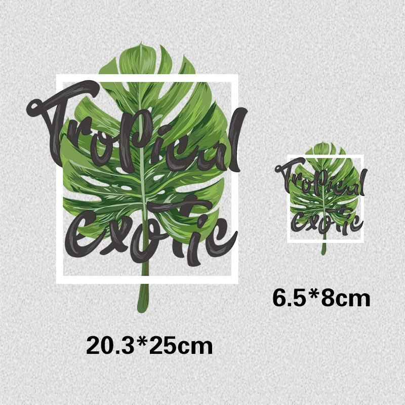 

Fashion Plant Patches Hot Heat Transfer Cloth Printing Sticker DIY Iron On Clothing Bag Shoes Customization Logo