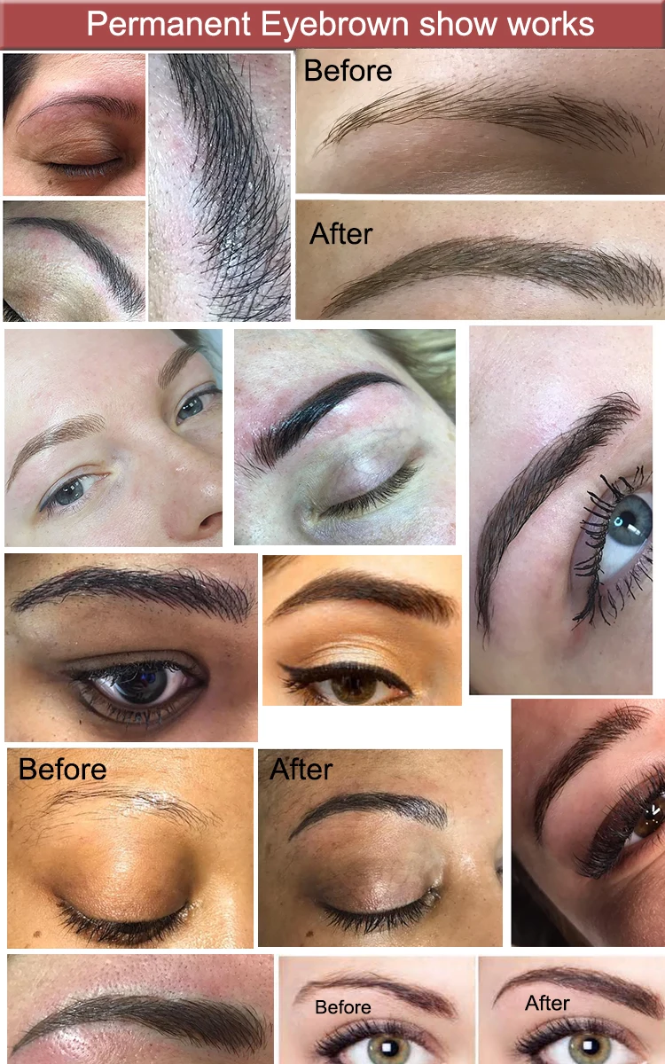 Полу постоянный макияж бровей татуировки microblading пигментными чернилами от фабрики для Гигантского Солнца Татуировки и руководство ручка