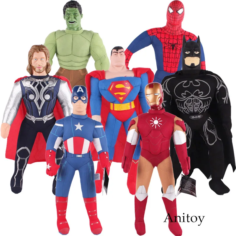 

Marvel Super Heros Superman Spiderman Thor Iron man Captain American Batman Superman Plush Toys Soft Toys for Children