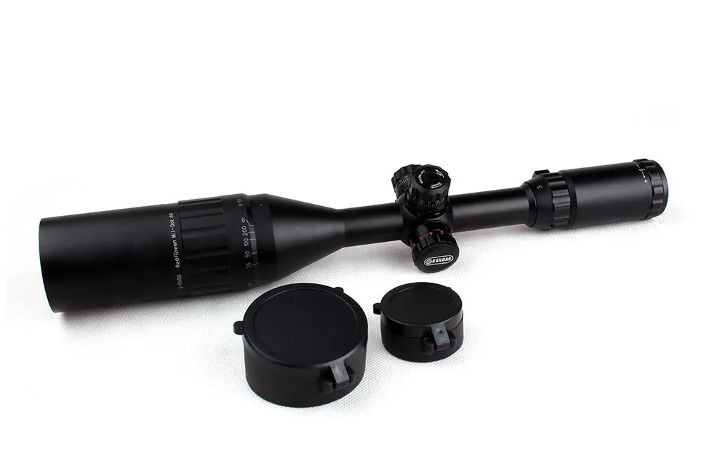 KANDAR 3-9x50 AOE Mil-dot Reticle RifleScope блокировка, сброс полный размер Охотничья винтовка Сфера Тактический оптический прицел