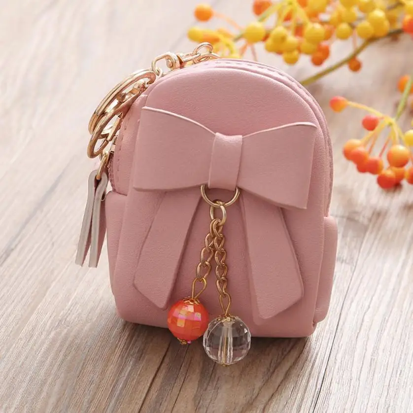 

HTNBO Women Coin Purse Wallet Purses Ladies Leather Fashion Bowknot Short Small Zipper Slim Pocket Case Carteira Gifts Brand New