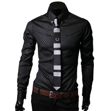 Рубашки в клетку бренд 5XL модные мужские рубашки с длинным рукавом Slim Fit повседневные мужские рубашки для мужчин Chemise homme